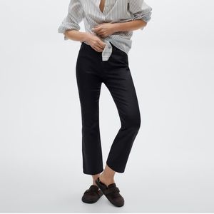 Massimo Dutti cropped kick flare jeans